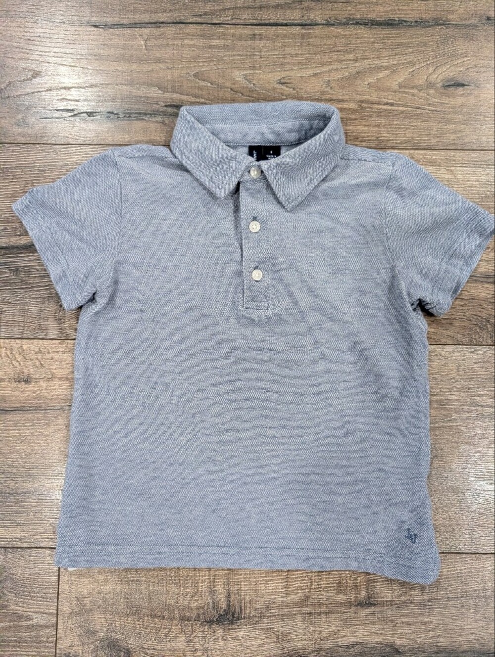 Janie & Jack 5T Boys 100% Cotton Blue Pique Polo Top Short Sleeve Shirt